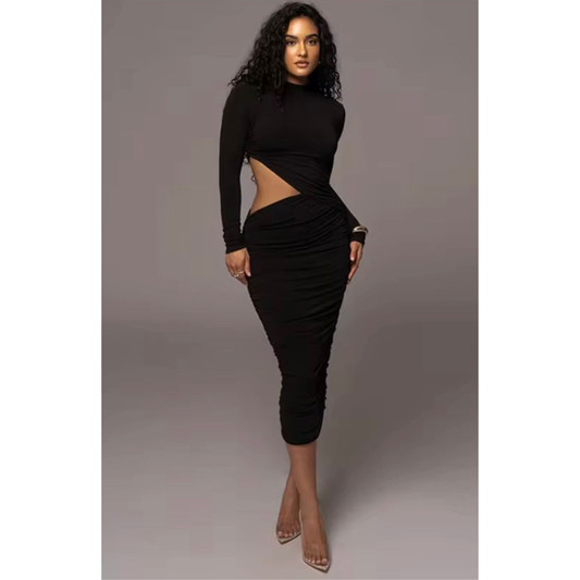 VESTIDO MIDI AJUSTADO